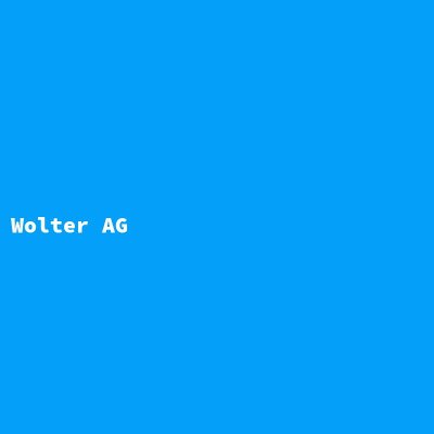 Hersteller: Wolter AG