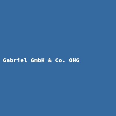 Hersteller: Gabriel GmbH &amp; Co. OHG