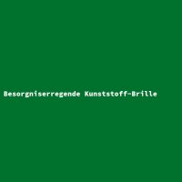 Besorgniserregende Kunststoff-Brille