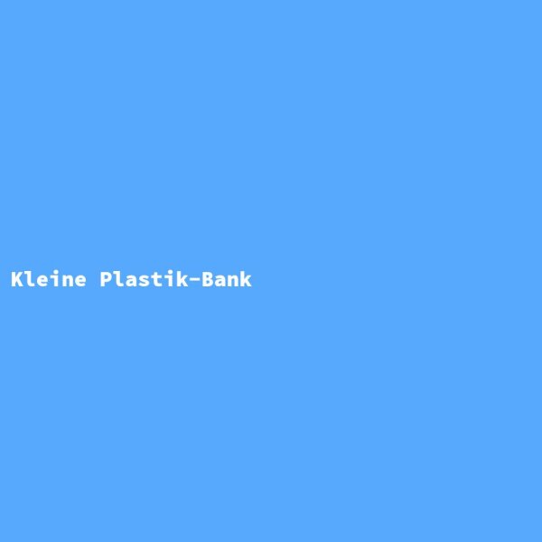 Kleine Plastik-Bank